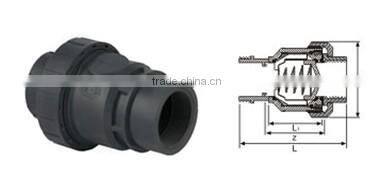 U-PVC One Side Female Threaded Other Side Male Threaded Single Union Spring Check valve