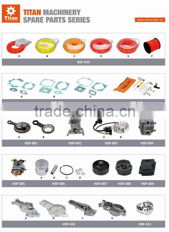 Gasoline brush cutter spare parts/ high quality spare parts for brush cutter