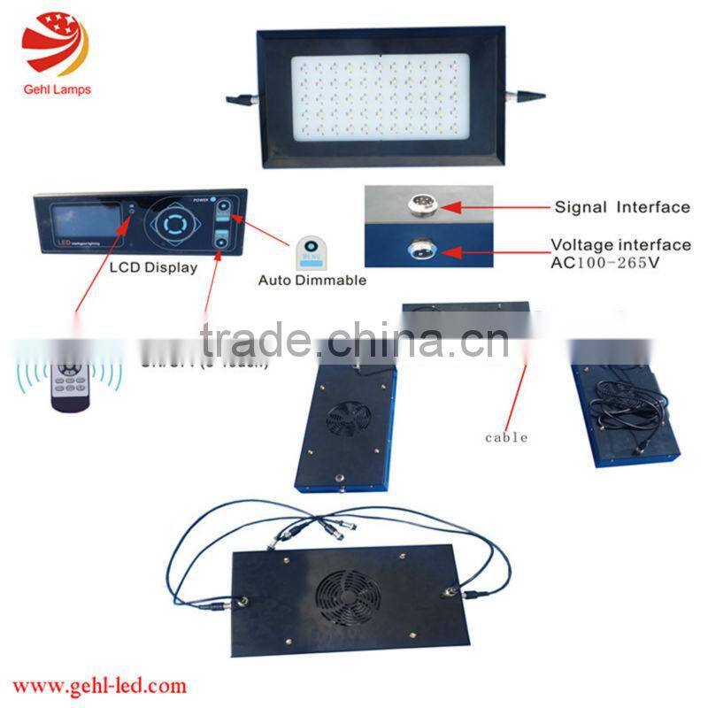 sunrise sunset simulation automatically 120w cree led aquarium light with wireless controller