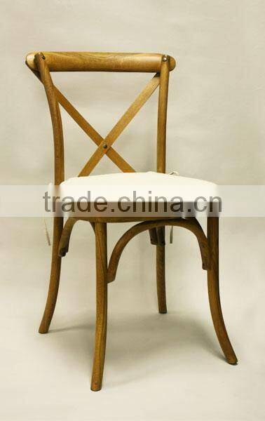 Oak solid X back chair