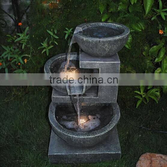 Three Tiered Outdoor Garden Led Fountain