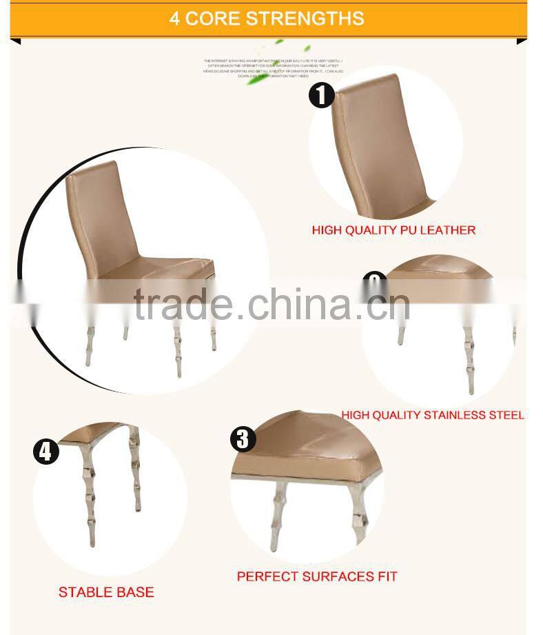 Modern Dining Chair Furniture PU Leather Dining Chair Hotel Dining Chair