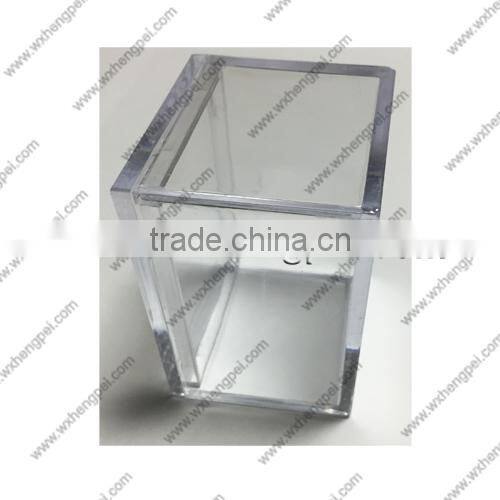 Cleverish portable cute transparent rectangle plastic storage jewelry wedding box kit