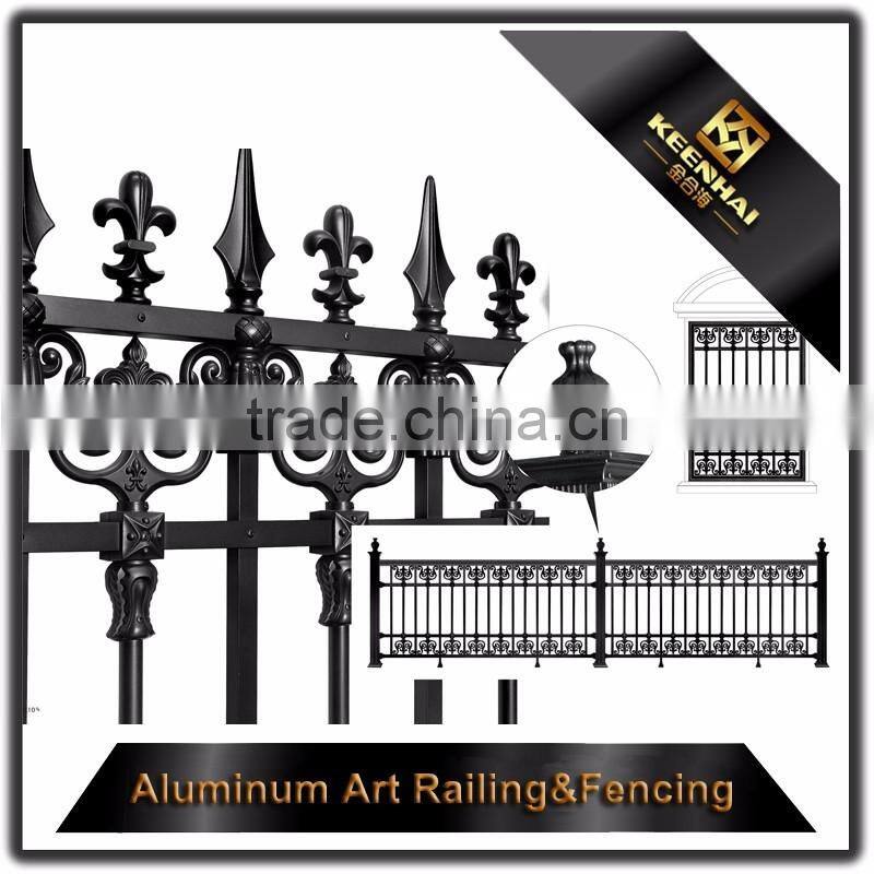 Color Powder Coated Aluminum Decorative Villa Fence Panels Garden