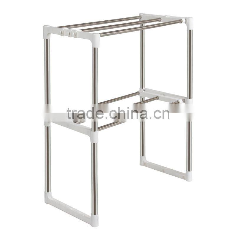 New Multifunction Stainless Steel Tool Kitchen 2 layers Microwave Oven Organizer Holder Storage Shelf Rack