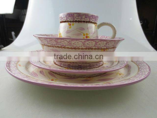 16 pcs color-glazed dinner set