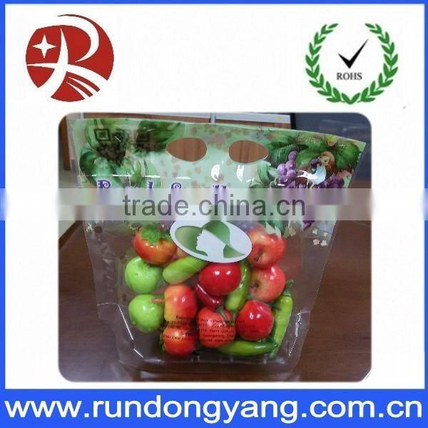Customized plastic stand up pouch slider zip lock fruit packaging bag