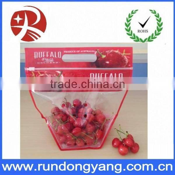Plastic Printed Zip Lock Grapes Bag Fruit Protection Bag