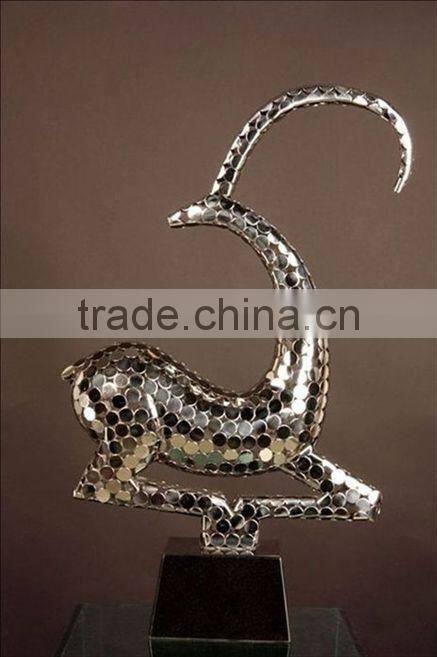 Casting Stainless Steel Abstract Fat Lady Yoga Sculpture