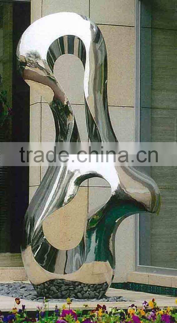Polishing modern large art modern stainless steel sculpture