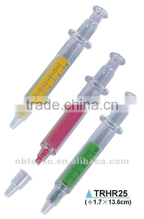 Syringe shape highlighter pen