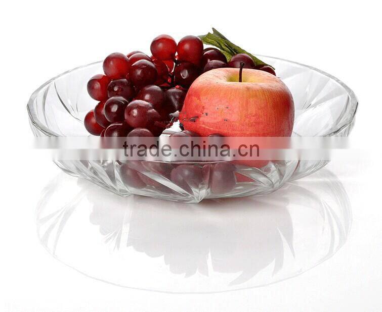 4.5" mini clear glass charge plate