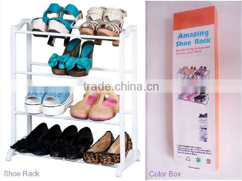 black plastic shoe rack in special style