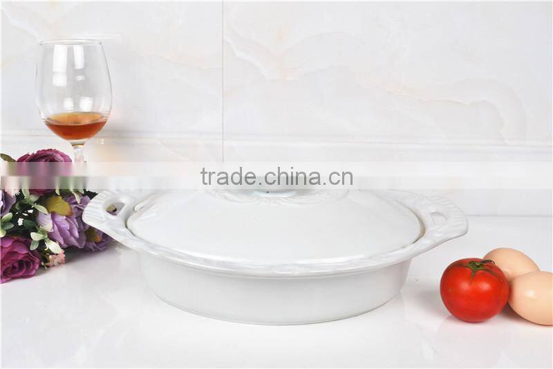 13.5" oval microwave ceramic comal