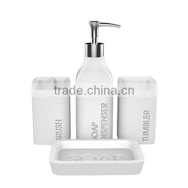 Natural concrete home hotel decoration cement bath accessory with word deboss