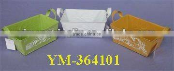 colorful quality square metal box garden planter