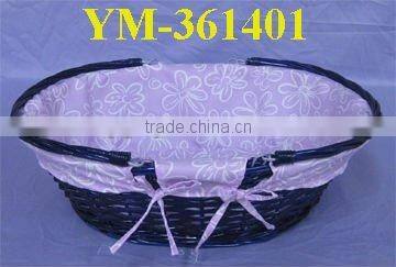 foldable willow shopping basket