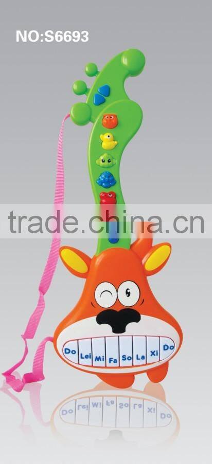2015 hot sale lovely musical instrument guitar electronic educational toys for kids/ popular keyboard learning machine toys