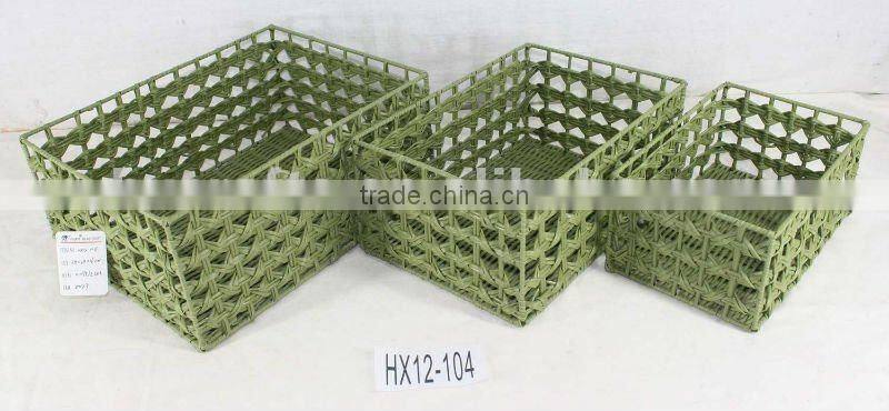 Customized practical plastic storage basket set/3