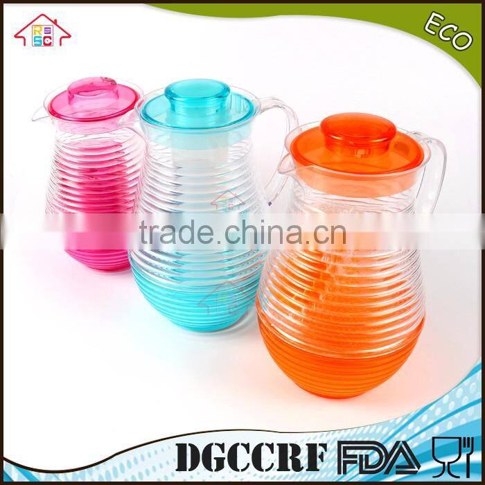 NBRSC set of 5 pcs plastic ps cold water jug spiral drinking water kettle tea pot water jug with cups