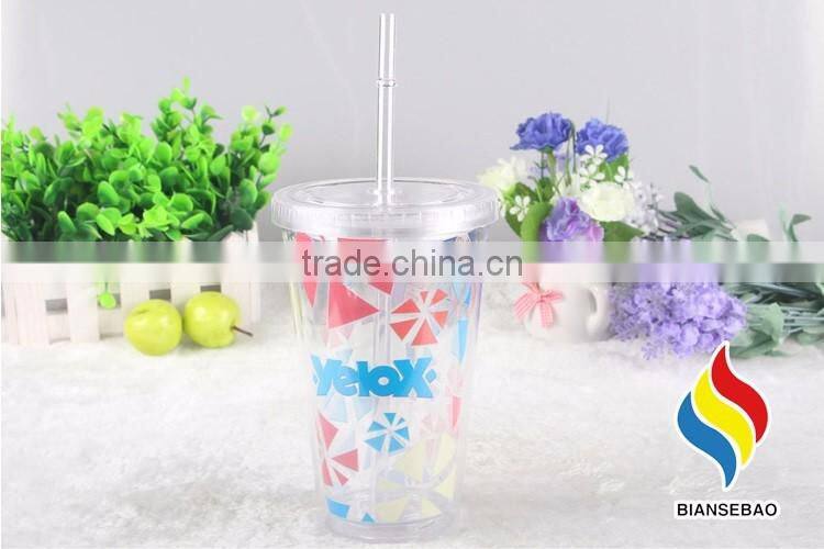 Double Wall 16oz acrylic tumblers for bubble tea