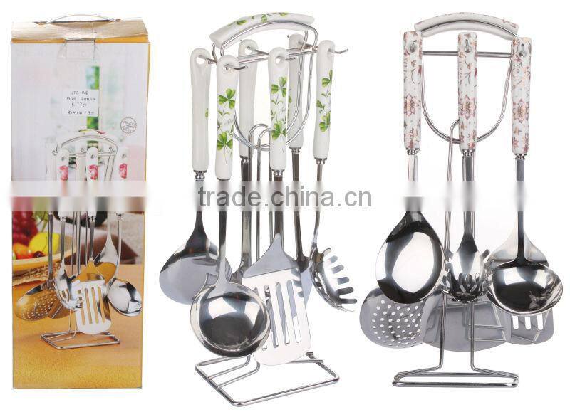 7pcs Stainless steel cookware set,S/S spatula-spoon-scoop set