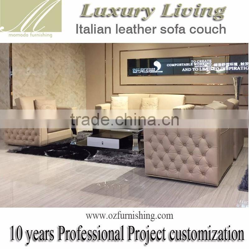 Buy sofa from China, modern Italian full leather sofa on sale for living room furniture