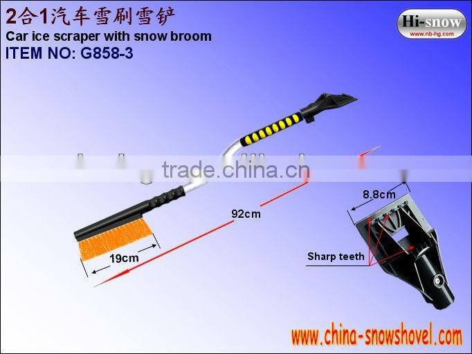 Car heavy-duty snow brush with ice scraper