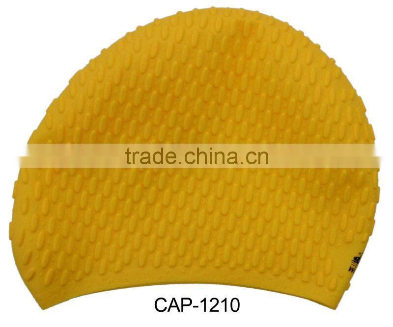 College fashionable silicone novelty swimming cap(CAP-1211)