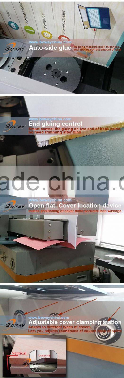 A3 A4 58mm thickness enhanced EVA Glue binding note book manufacturing machine