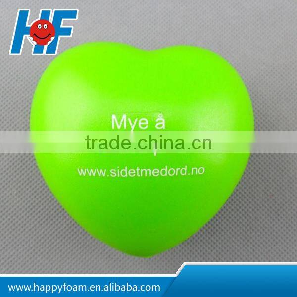 Red heart shape pu anti stress squeeze reliever ball toy