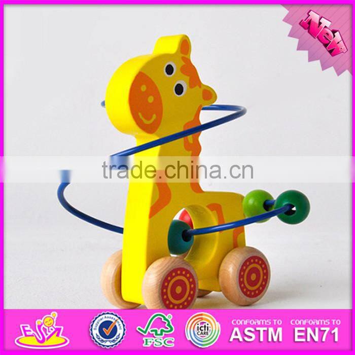 2016 Wholesale intelligent kids toy wooden ball maze game W11H009