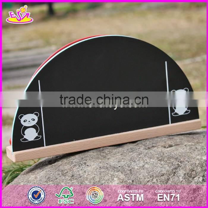 2017 New design 2 sided toddlers educational wooden math toys with drawing board W12A019