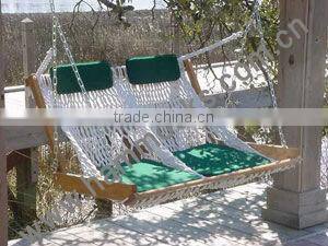 Patio Cotton Rope Double Porch Swing Chair