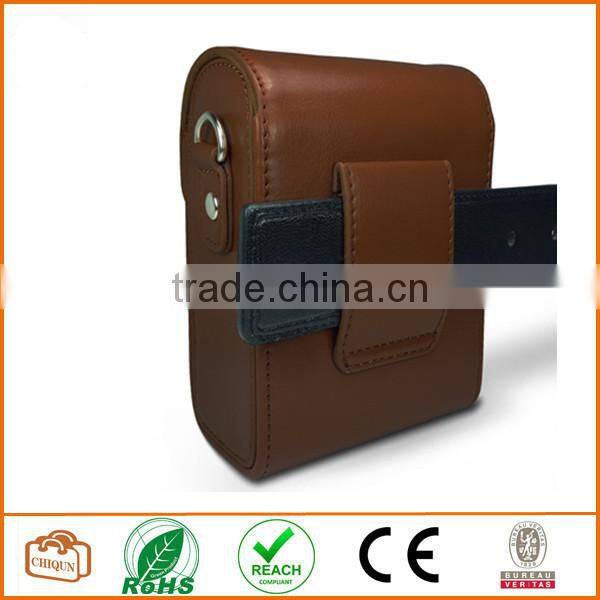 Protective Compact Case with Magnetic Closure and Strap Compatible with Digital Camera (Dark Brown)