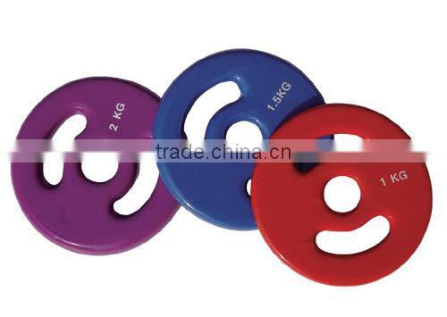 vinyl weight plates with two handle holes