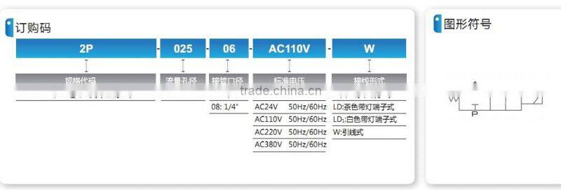 2P direct acting pneumatic valve with high quality