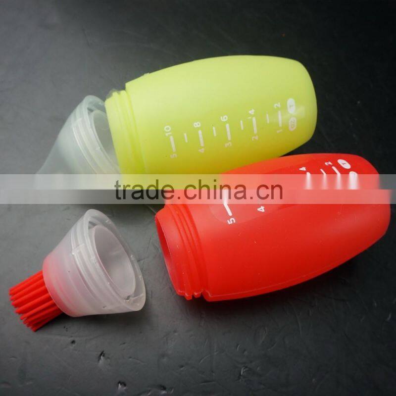 16157 2 Packs Heat Resistant Silicone Squeeze Bottles Kit Basting Brush Cooking Oil Brushing