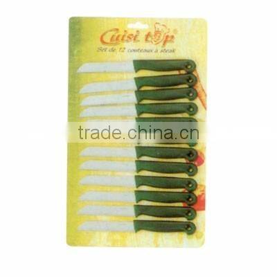 7pcs stainless steel knife set with wooden cutting board