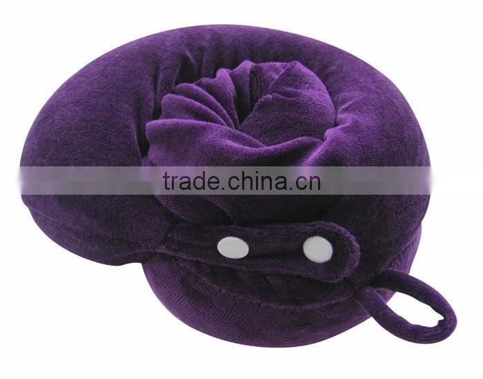 Foldable Memory Foam Neck Pillow Easy to Take with Button