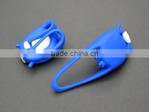 Blue Bicycle Headlight Silicone Bike Light For Safety Travel