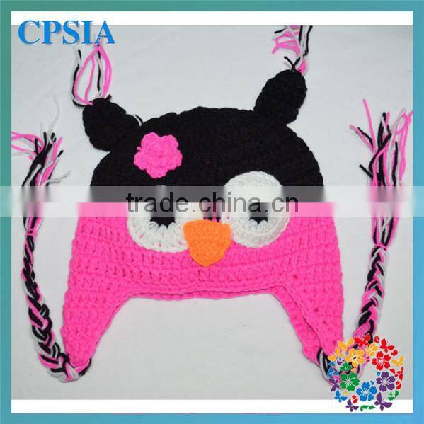 2014 Fancy Handmade Crochet Animal Baby Hats Caps 100 Wool Knitting winter Warm earflap Baby Beanie Hat