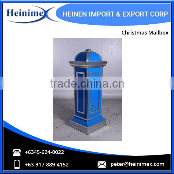 Premium Quality Blue and Silver Christmas Mailbox