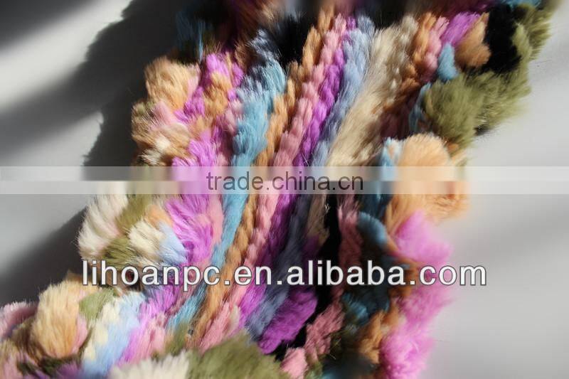 rex rabbit fur scarf