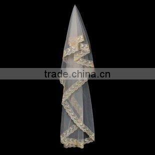 10PCS MOQ: White Cheap And Beautiful 1mW * 3mL Wedding Bridal Veils With Free Shipping