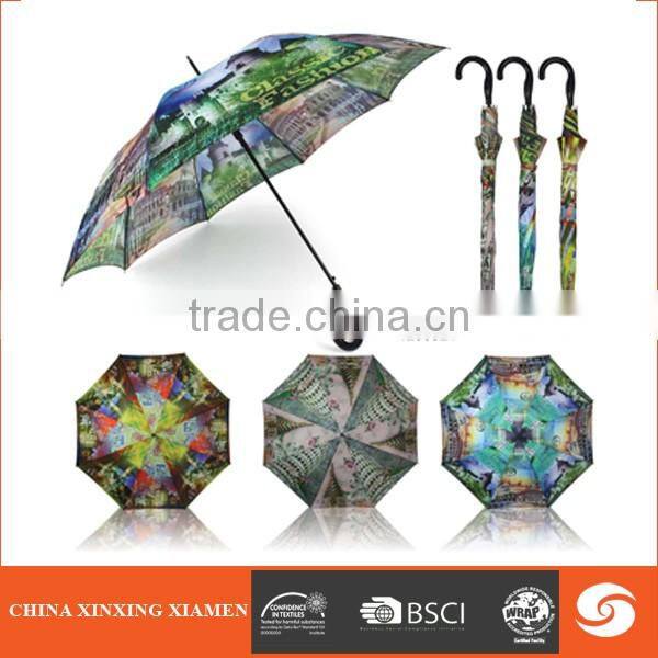2017New Style Auto Open And Close Stick Umbrella Promotional Rain And Sun Auto Open And Close Stick Umbrella
