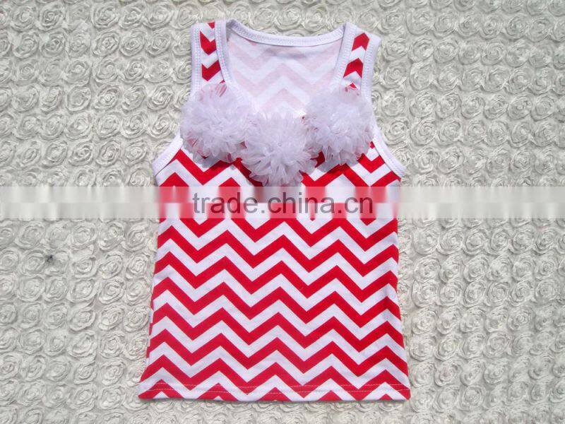 Newest design kids cotton chevorn tank top