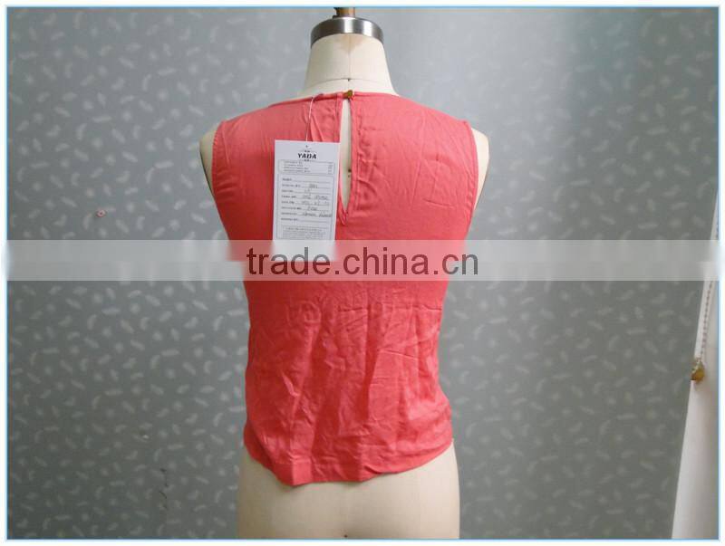 Beaded Fashion Red Colored Ladies Vest Pattern
