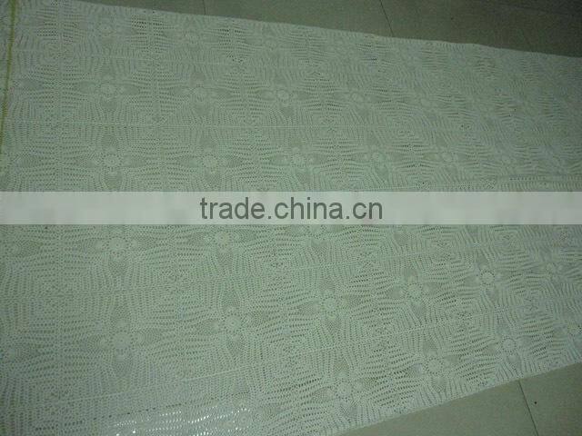 machine crochet cotton lace fabric design