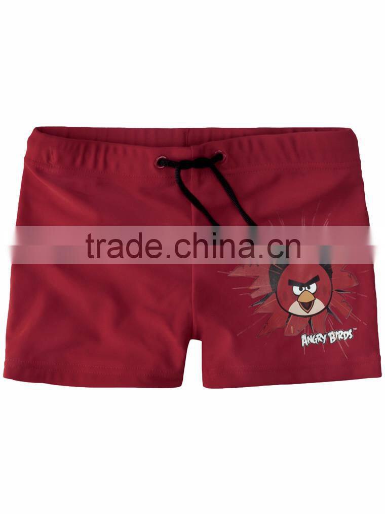 Boy natural red swim shorts beachwear